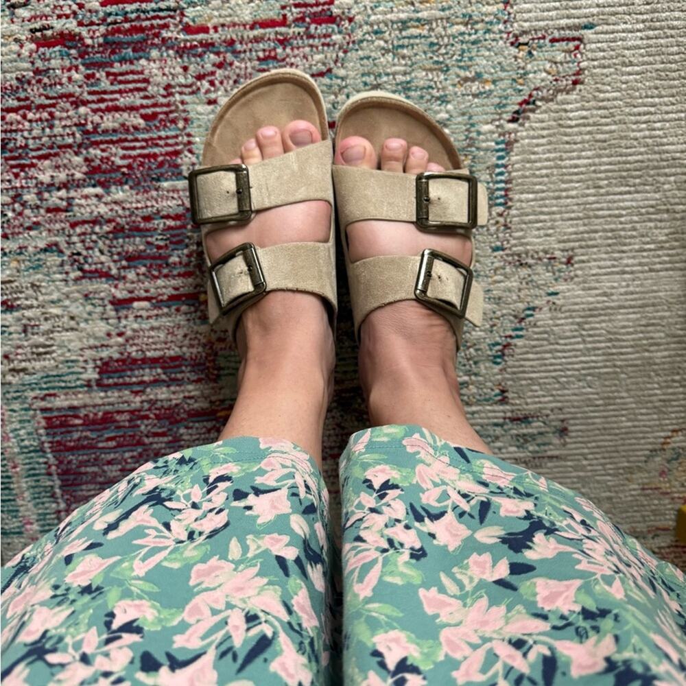 Madden Girl Sandals Double Strap platform size 8.5 moisture wicking Arizona Tan - Picture 3 of 7